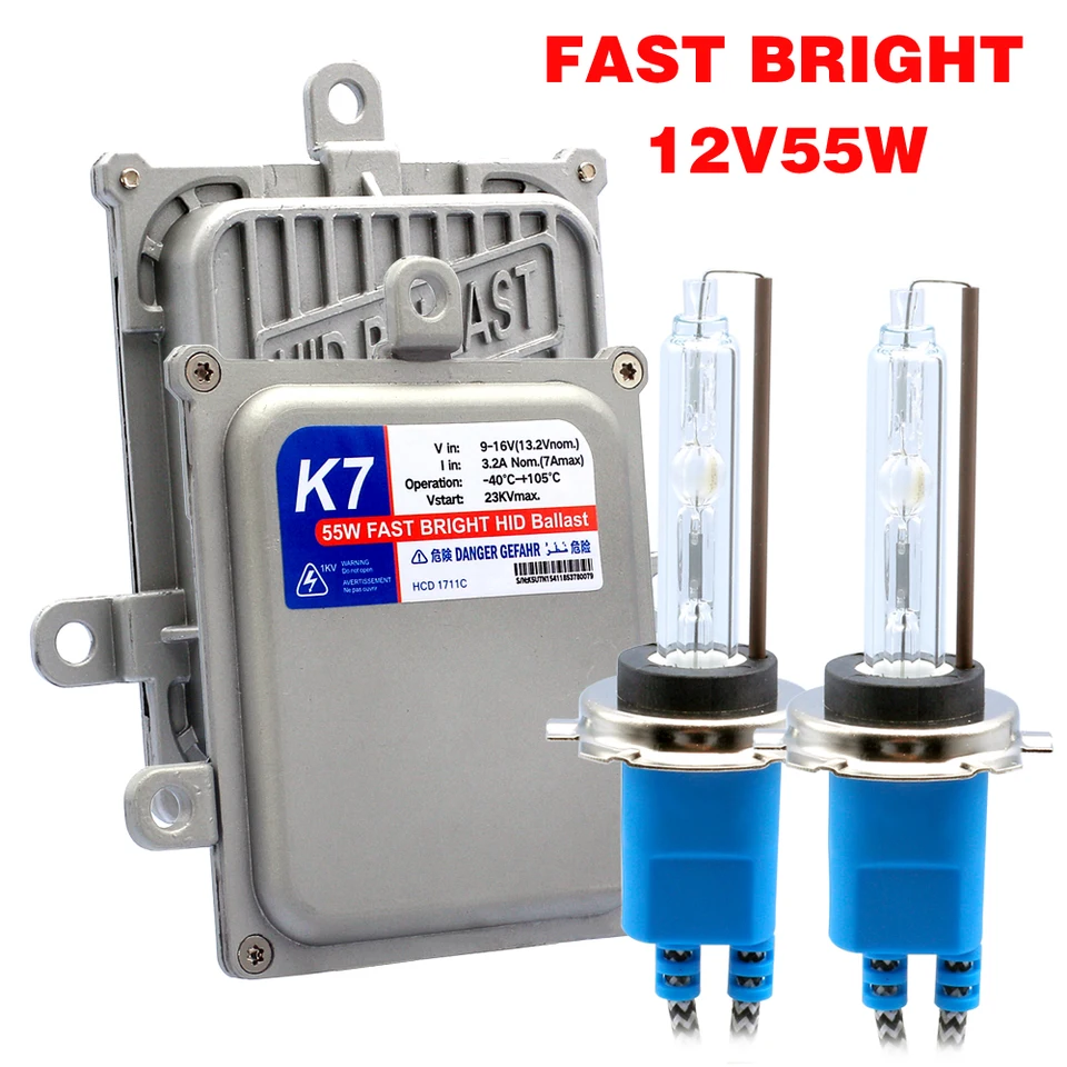 AC 12V 55W Quick Start Slim Ballast HID xenón konverzia SPIGHT KIT H4 H1 H7 H11 9005 HB3 9006 HB4 D2H 9012 5500K 6500K