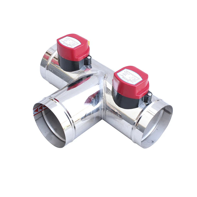 AC 220V AC110V DC12V DC24V Z nehrdzavejúcej ocele Motorizovaný ventilačný register Motorový ventil Vzduch vzduchového ventilu OD51MM-150 mm