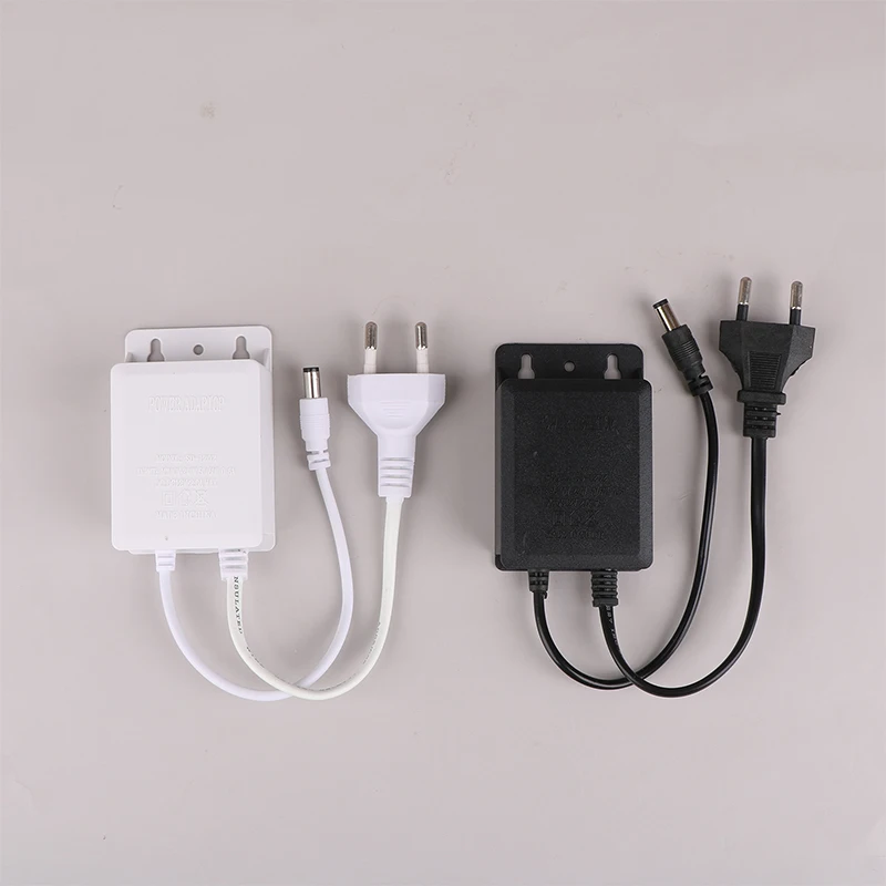 AC 220V VSTUP DC 12V Výstupný prívod EÚ EU Plug Outdoor Nepooderný napájací adaptér nabíjačka pre CCTV Security AHD Analog IP Camera