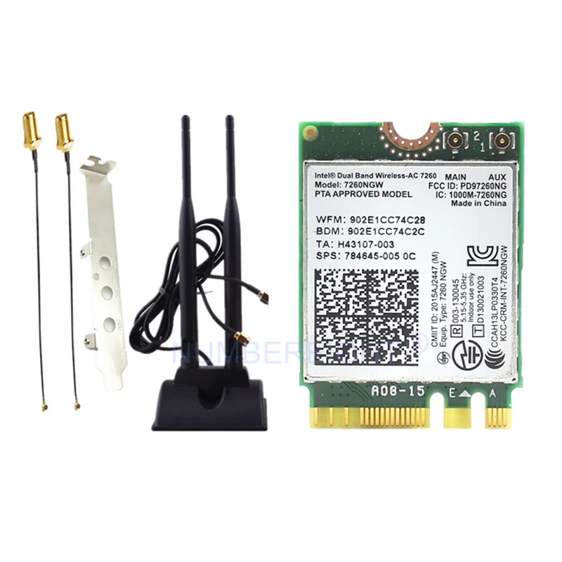 AC 7260 7260NGW Bluetooth WiFi Wifi Wireless Module Káblová doska NGFF M.2