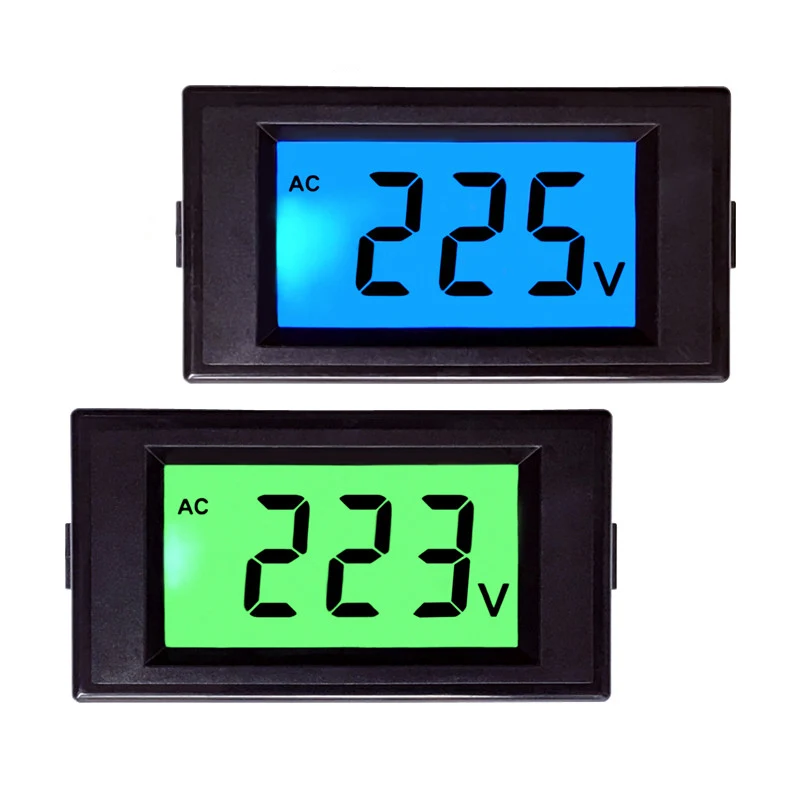 AC 80-500V LCD Digitálny voltmeterový voltmeterový voltmeter nástroj 2-vodičový podskupinový displejový napätie meracieho prístroja