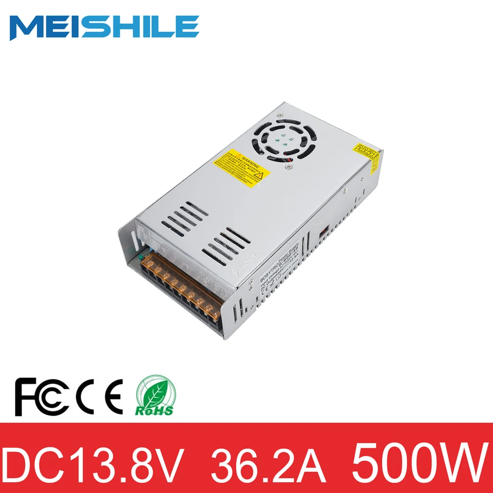 AC až DC 13,8 V 36.2A 500W Transformátor prepínača napájania pre CNC Motor Industrial Electronic Electric Electric Equipment atď.