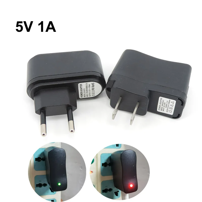 AC až DC 5V 1A 1000MA EU US Plug Plug nabíjanie USB Nabíjacie napájacie zátk
