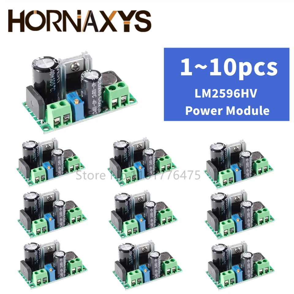 AC/DC na DC Buck Krok Down Converter Modul LM2596HV 3V 3,3V 5V 6V 9V 12V 15V 24V DC 5V-50V Nastaviteľné odstránené napájanie 3A napájania 3A