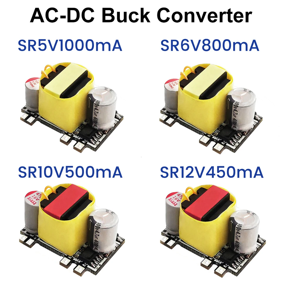 AC-DC Prescision Buck Converter 5V 1000MA 6V 800MA 10V 500MA 12V 450MA Modul napájacieho zdroja AC 220V až 5V DC Krok nadol transformátor