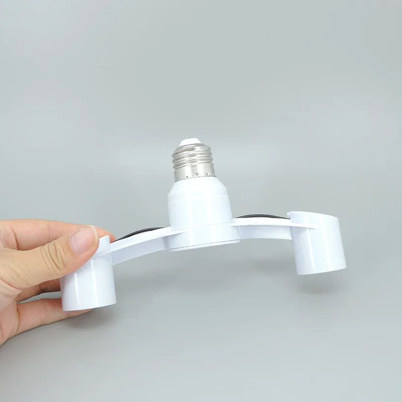 AC E27 až 2 E27 LAMP Base Converter Socket Držiteľ 2 Hlavy Splitter LED LIGHT 2 -Way Bulb Power Adapter LAMP predĺžené svetlo LED LED O1