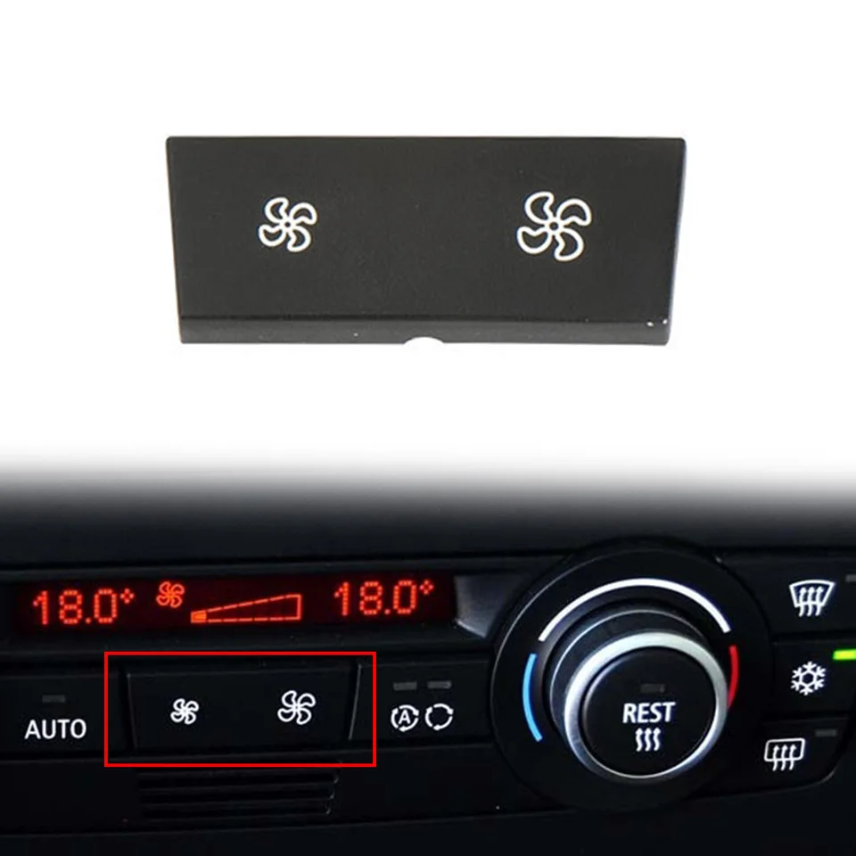 AC ohrievača klimatického ovládacieho panela Ventilátorový tlačidlo Fits Fits for BMW 1 3 Series E84 E87 E90 E91 E92 E93 F25 Vymeňte automatické diely