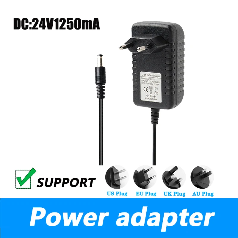 AC100-240V DC 24V 1,25A Switch Router Starter Power Adapter 24v 1250MA UK Plug Au Plug 5.5*2,1 mm napájací zdroj