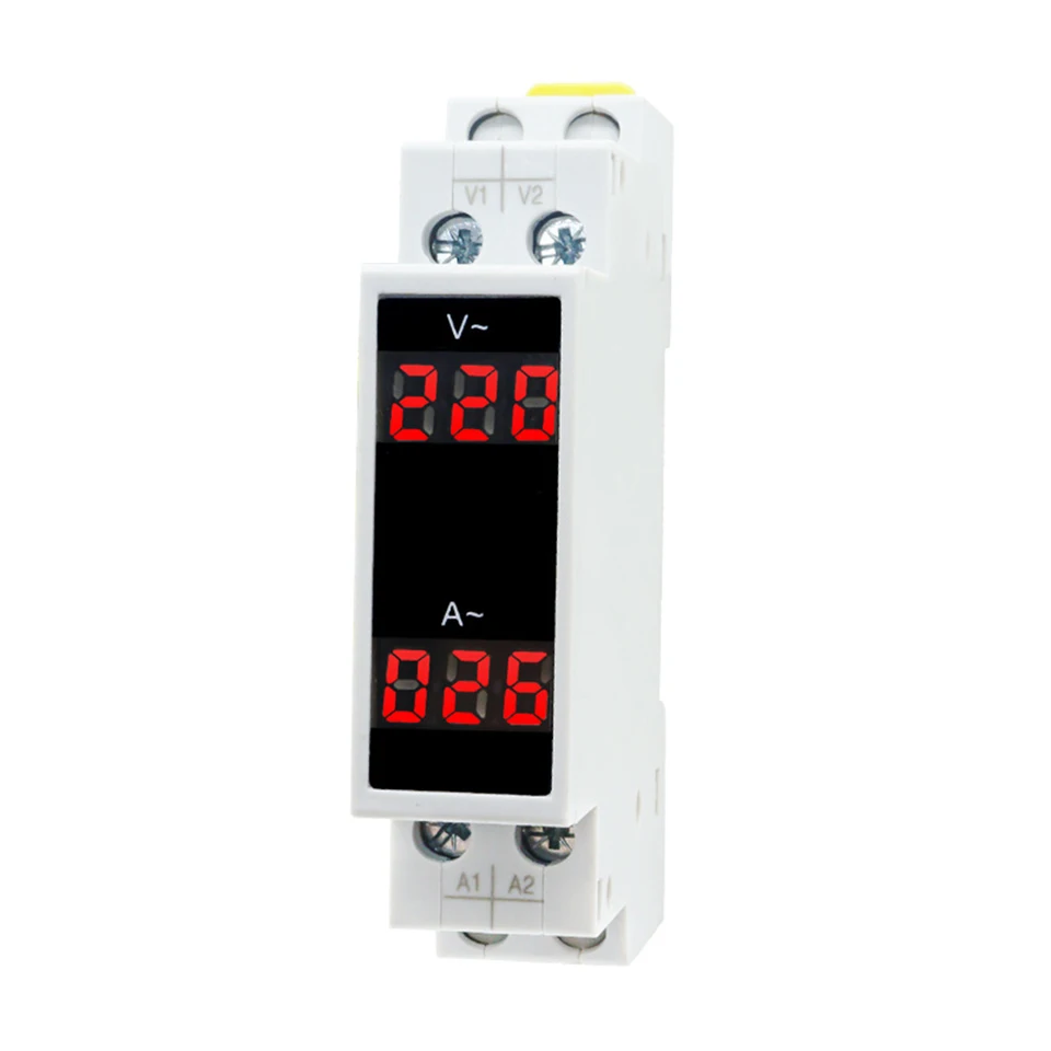 AC80-500V 1-100A Voltmeter Ammeter Rail Typ Jednfázový elektrický prístroj Elektrický prístroj na napätie a monitor prúdu prúdu