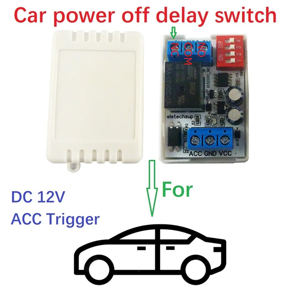 ACC spúšťací oneskorenie prepínača Modul DC 12V TAMING RELEPLIVE PRE LED SKLADOVATEĽA Nové energetické vozidlá ladenie automobilov