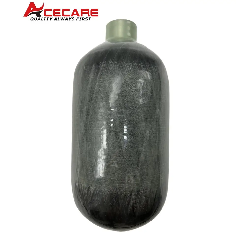 ACECARE 4500Psi 300bar 1,1 l Vysokotlakový valcový valcový valc 30MPA Tank Plynový kompozitný kompozitný mini ponorný nádrž HPA valc M18*1,5