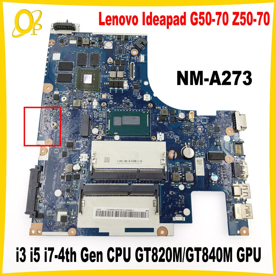 ACLUA ACLUB NM-A273 pre Lenovo IdeaPad G50-70 Z50-70 NAPOJECKÝ NAPOŽITOK S I3 I5 I7-4th Gen CPU GT820M/GT840M GPU DDR3 testovaný
