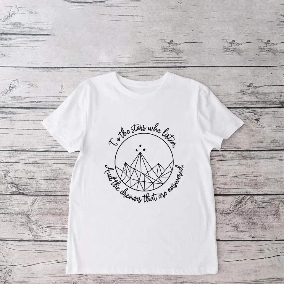 Acotar Velaris Tshirt Night Court Symbol Symbol Sjma Court of Thorns and Roses Cour of Dreams Darček pre fanúšikov Rhysand