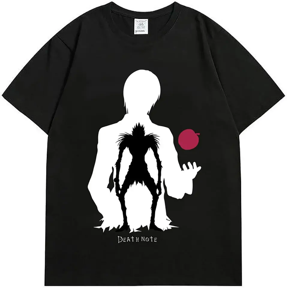 Acsefire Death Poznámka T-Sshinigami Ryuk Top Lawliet Misa Pullover Kira Tee Light Yagami Casual Death Poznámka letné priatelia tričká