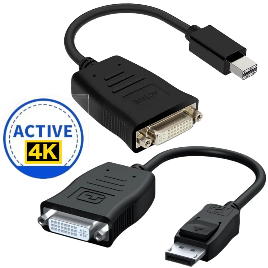Active Mini DisplayPort to DVI Cable 4K Display Port Mini DP to DVI viacerých obrazoviek ATI Eyefinity Converter Adapter pre video HDTV