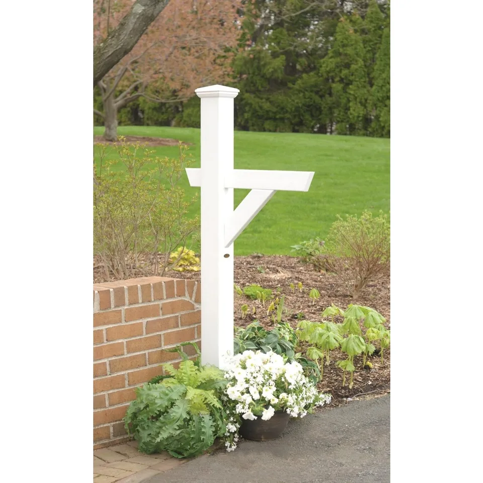 AD-MLBX1-WHE Hazelton Mailbox Post, štandard, biely