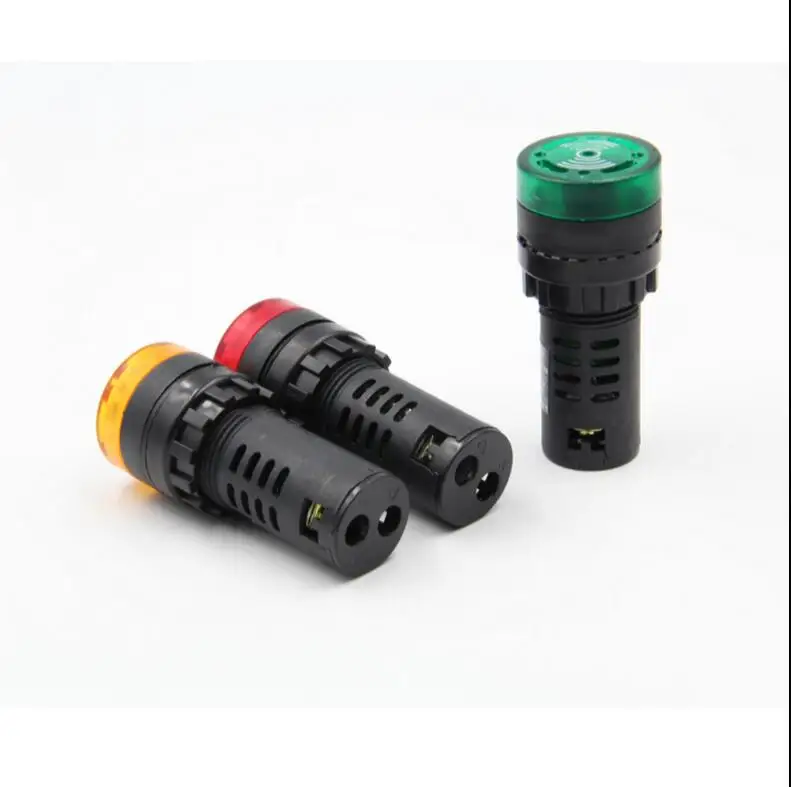 AD16-22SM Indikátor Light Signal Lamp Flash bzučiak 12V 24V 36V 110V 220V 380V 22 mm