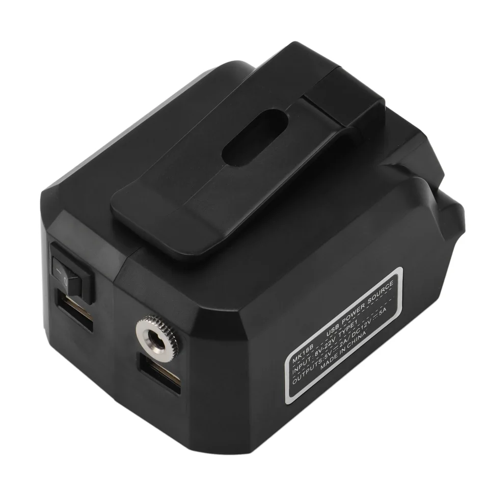 Adaptér batérie MK18B pre Makita 18V BL1815G BL1813G LI-ION BATTERSKÁ PC MOBIRNÝ PLYBOL USB nabíjačka DC 12V výstupný konektor