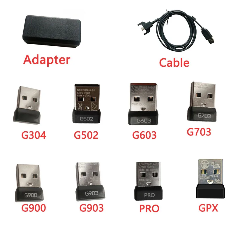 Adaptér bezdrôtového dongle USB pre Logitech G Pro Gprox G903 G502 G304 G603 G703 G900 Adaptér myši myši