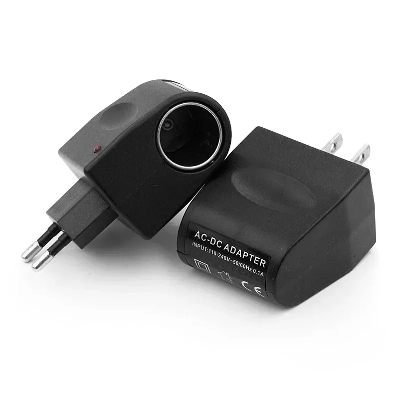 Adaptér cigariet zapaľovača auta AC 220V až DC 12V EU US KONVERTER WALL WELL SOCKKET Plug Adapter Automatický konvertor