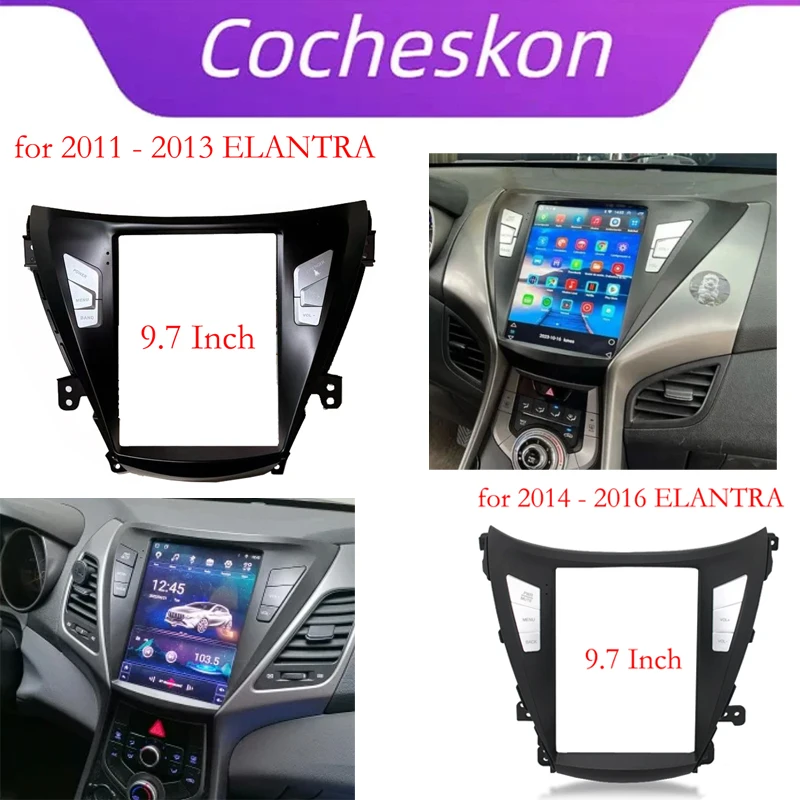 Adaptér Fascia Fascia Fascia Tesla Android Radio Dash Fitting Panel Kit pre Hyundai Elantra 2011 - 2016