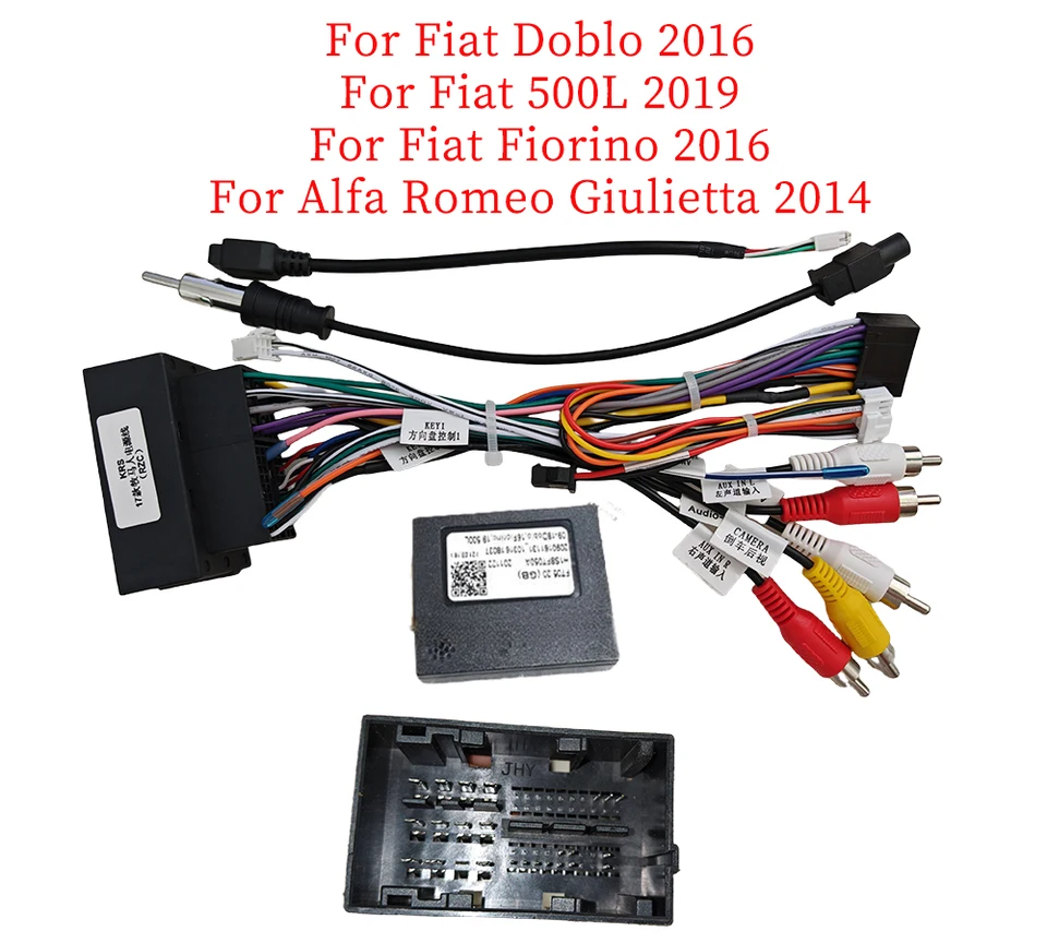 Adaptér káblového zväzku automobilov Canbus Box Android Radio Power Cable pre Fiat Doblo 500L Fiorino Alfa Romeo Giulietta FTF1.20