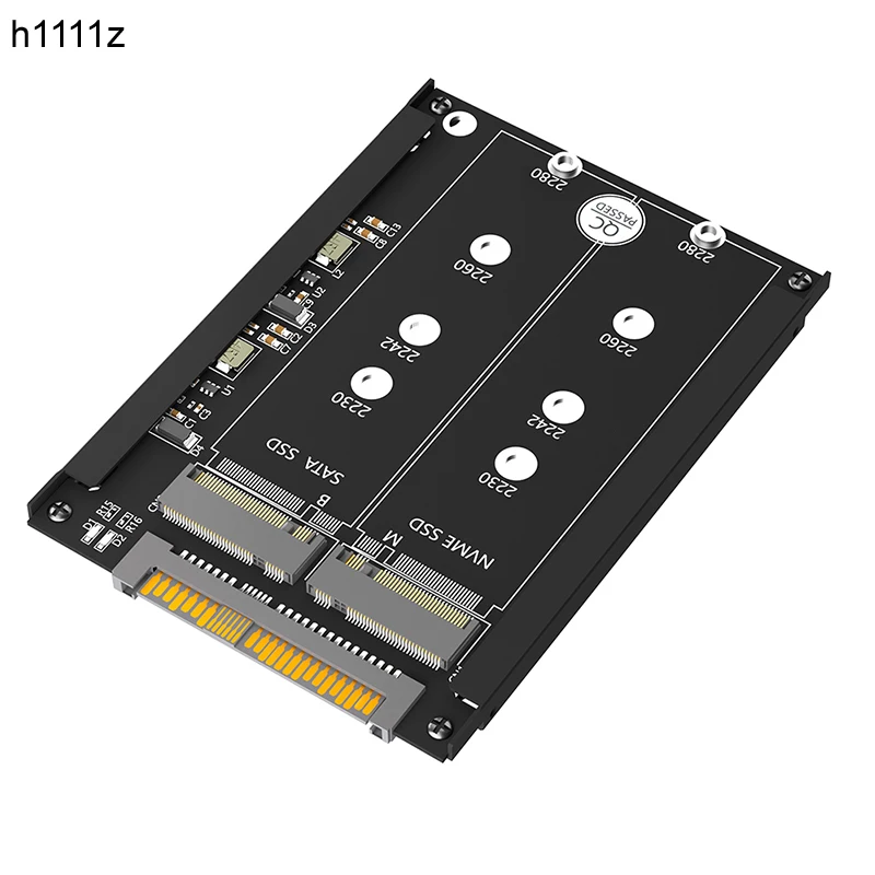 Adaptér M2 SSD M.2 TO U.2 Adaptér M.2 NVME SSD + M.2 SATA SSD na U2 SFF-8639 Riser Card Prevodník s kovovým puzdrom pre stolný počítač