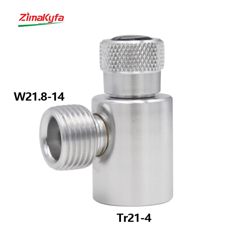 Adaptér na výplň kovu z TR21-4 CO2 Plyn Carter Tank Súprava pre homebrewový regulátor akvária W21.8-14