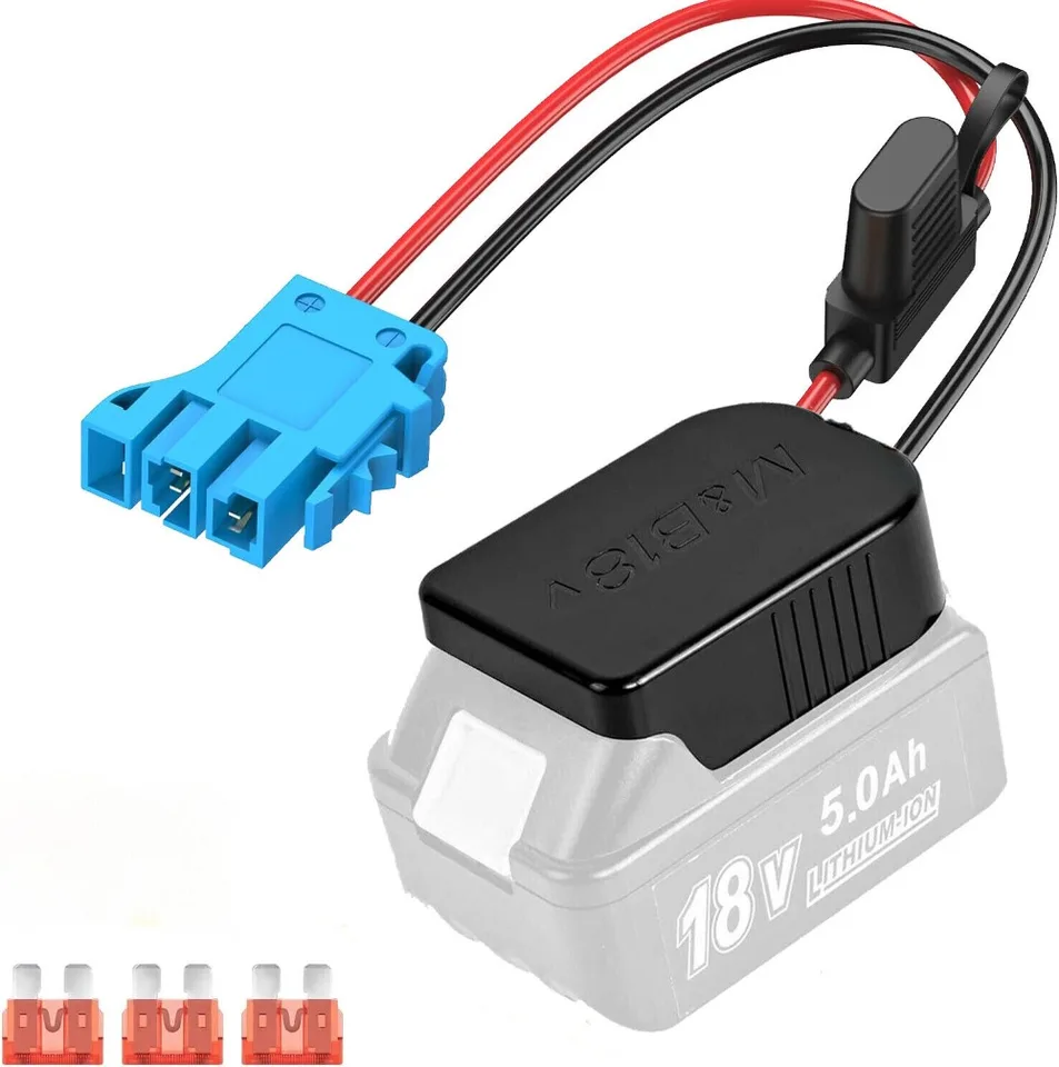 Adaptér Power Wheels Adapter pre konverziu batérie Makita 18V s konektorom poistky a drôtu kompatibilného s Peg-pergo 12V