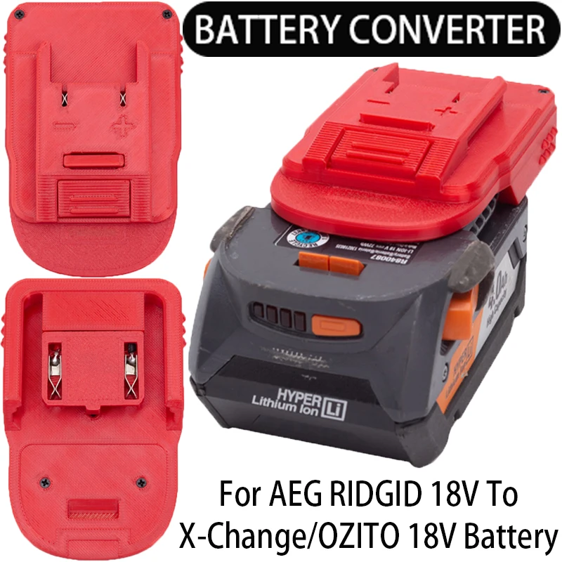 Adaptér/prevodník batérie pre nástroje Einhell/X-Change/Ozito 18V Li-ion do AEG Ridgid 18V Li-Ion Adapter Adapter Adapter