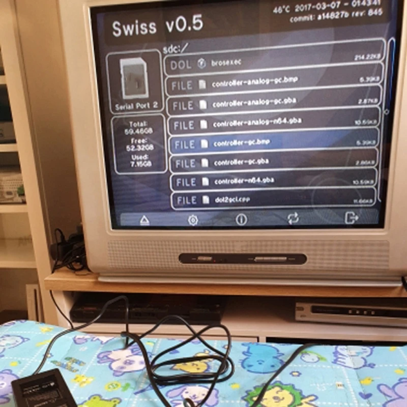 Adaptér profesionálneho kariet, SD2SP2, pre Gamecub a pre švajčiarsky bootovací disk