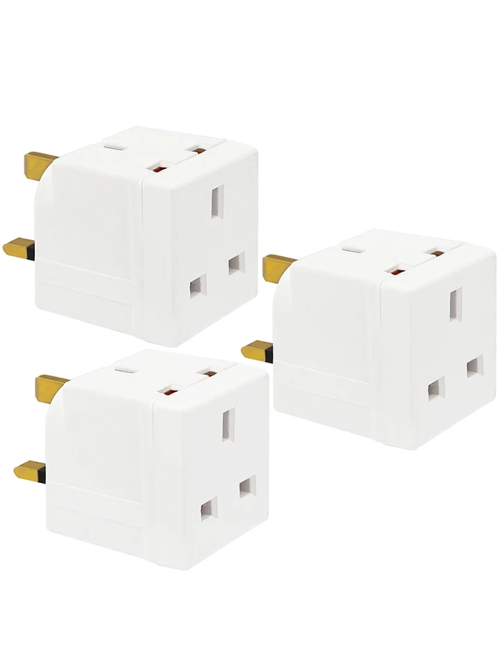 Adaptér s dvojitým dvojitým zátkam - Adaptér s predĺženými zásuvkami viacerých zástrčiek - UK 3 PIN Socket Extensions 250V 13 Amp ， pre dom