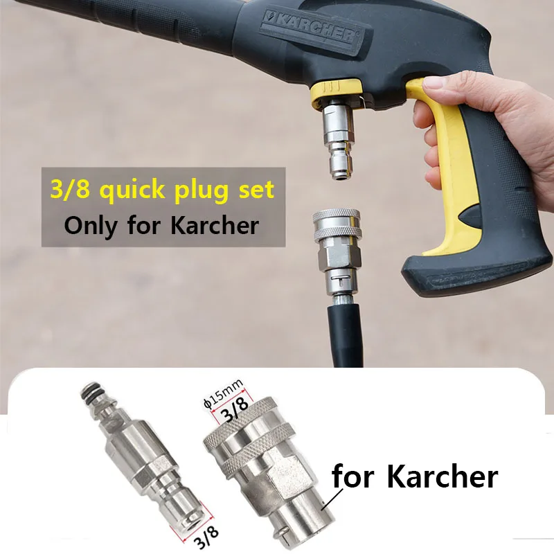 Adaptér s vysokou tlakom 3/8 rýchleho konektora rýchleho konektora s rýchlym konektorom pre konverziu Karcher