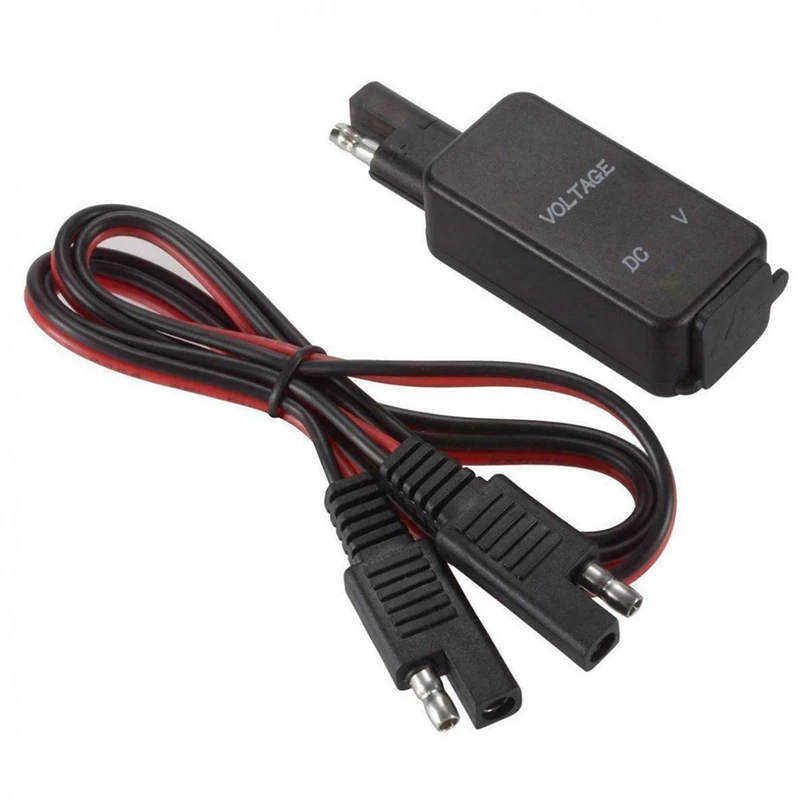 Adaptér SAE na USB s voltmeterovým motocyklom rýchle odpojenie zástrčky s nepremokavou nabíjačkou USB pre GPS pre tablety na telefón