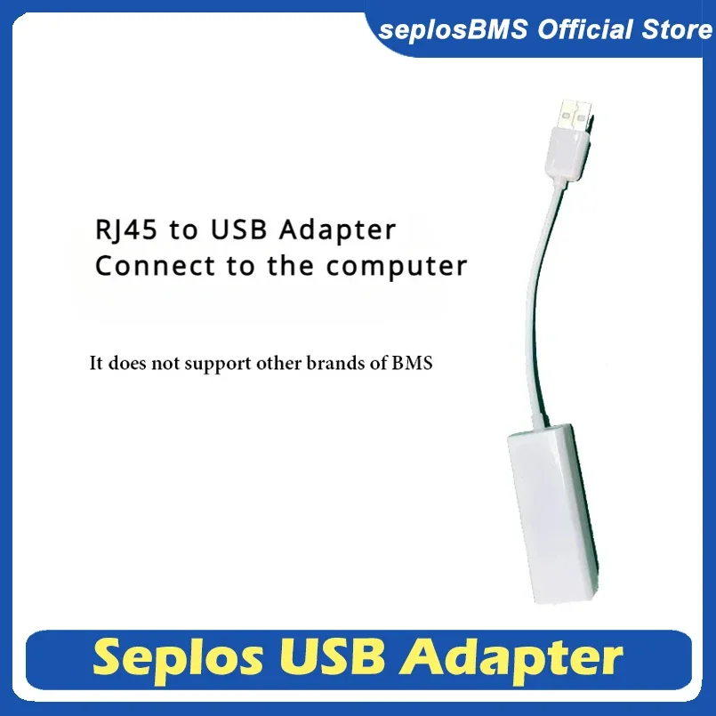 Adaptér Seplos USB adaptéra RJ45 Pripojte systém správu batérií BMS a počítač