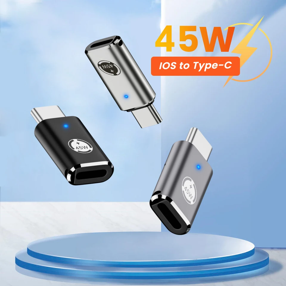 Adaptér typu C až blesk OTG Adaptér PD 45W Rýchle nabíjanie pre iOS Lightning Žena do typu C Mužský konektor pre prevodník iPhone 16