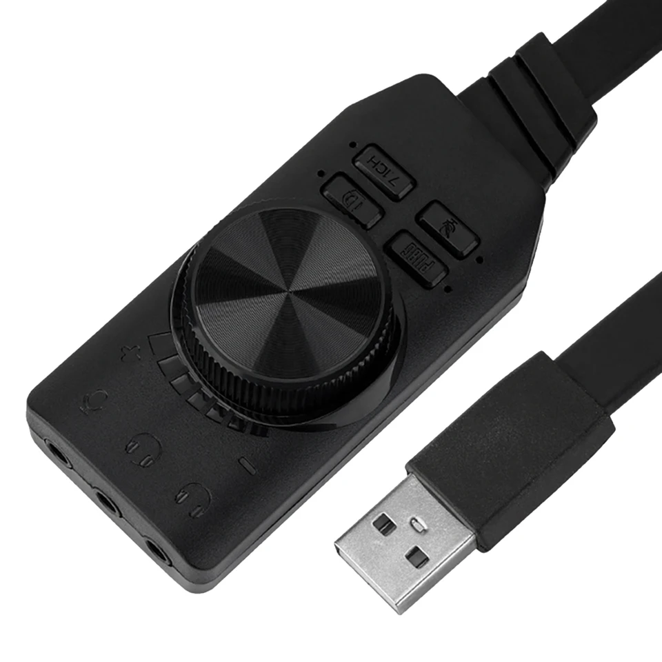 Adaptér zvukovej karty ABEP-USB 7.1 Kanál 3,5 mm zvukové rozhranie USB2.0 Mikrofón náhlavná súprava počítačová zvuková karta