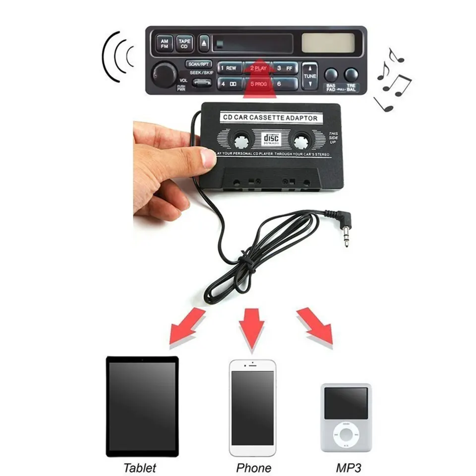 Adaptéra automobilu CD MP3 prehrávač 3 5 mm Aux to Casette Tape Converter Automotive Automotive Accessory