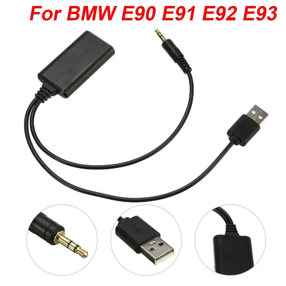 Adaptéra Aux Aux Bluetooth hudobný zvukový prijímač pre BMW E91 E92 E93
