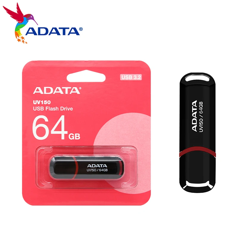 Adata UV150 USB3.2 Pendrive 32 GB 64 GB 128 GB 256 GB USB Flash Drive Až do 100 MB/s Original Flash Pen Drive pamäť u disku pre PC