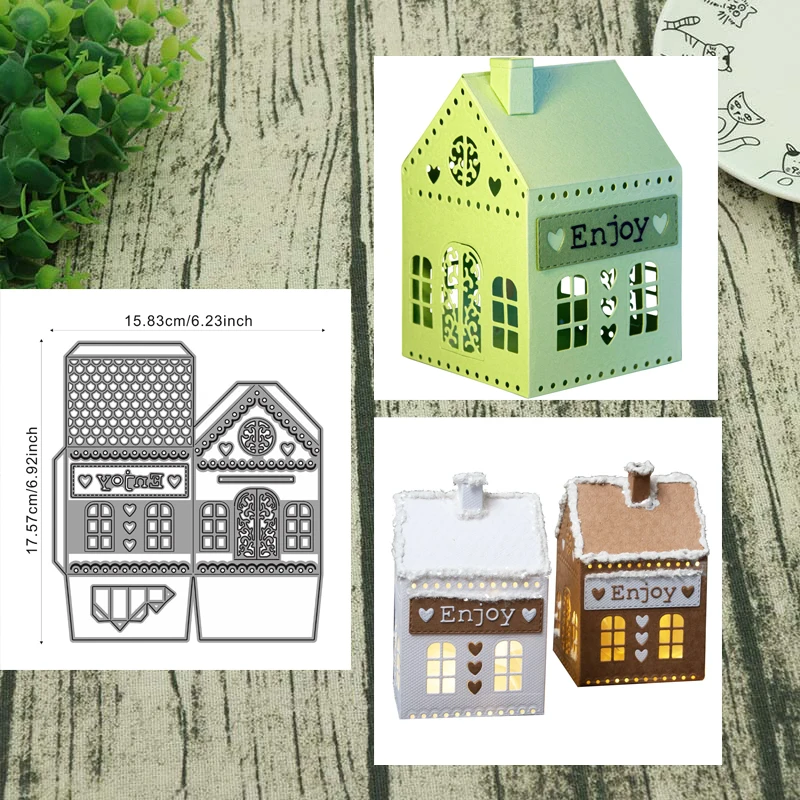 Addycraft Cutting Cutting Dies House Box Cut Die Cut pre DIY Scrapbook Cutting Die Paper Warks Razené remeslo