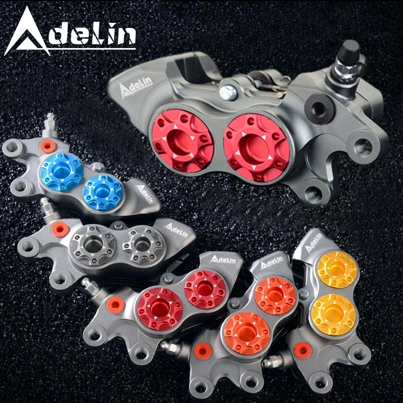 Adelin ADL-11 L/R brzdový strmeň motocykla BRZDE DISC 4 PISTON STREET BIKE AVT pre Vespa Brake