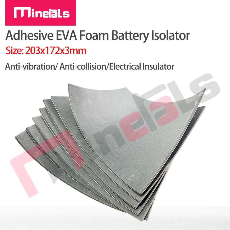 Adhézne izolátor pre batériu EVA Penovosti 203*172*3 mm protichodný izolácia pre 230AH 280AH 320AH 310AH LIFEPO4 Cell Pack DIY