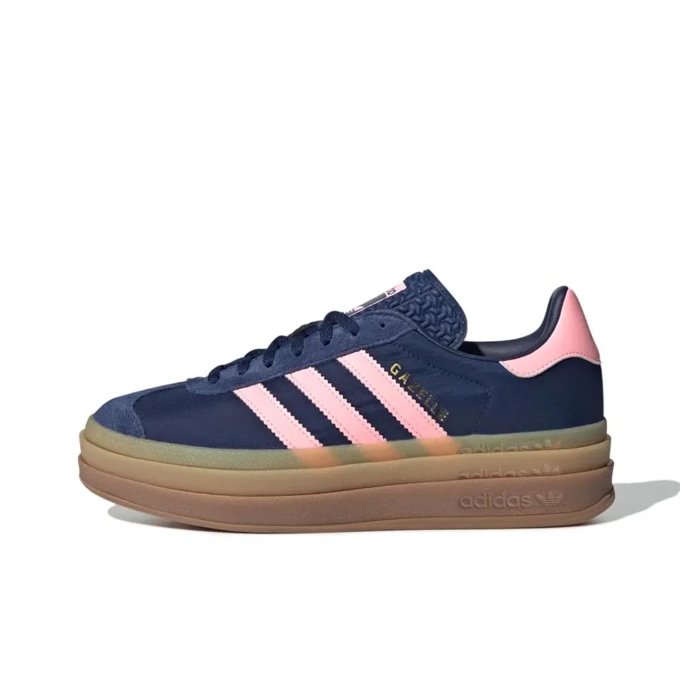 Adidas gazelle odvážne pohodlné všestranné módne topánky s nízkym doskou Dámska dámska obuv modrá a ružová farba zodpovednosť