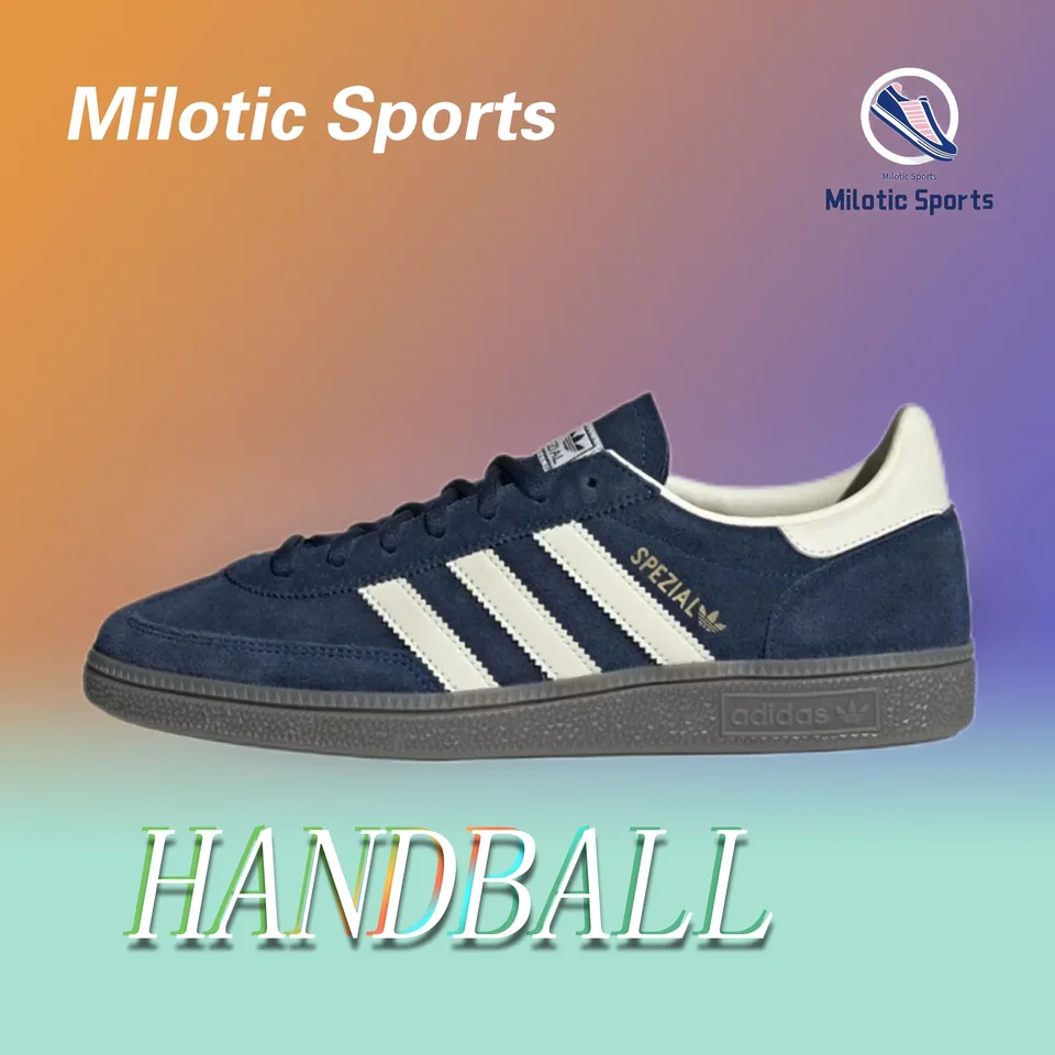 Adidas Originals Handball Spezial Comfort Casual Low Top Boardshorts Pánske a dámske biele a modré