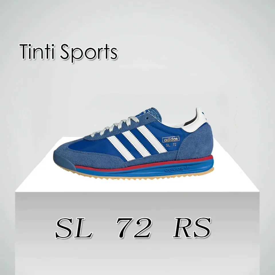 Adidas SL 72 RS tenký jediný muž a ženské tenisky Zilné a pohodlné príležitostné topánky retro klasické tenisky modré a biele