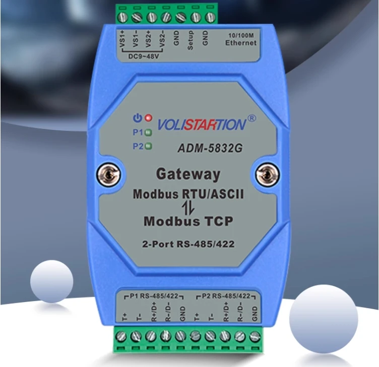 ADM-5832G Industrial Grade 2-Port 485 Gateway RTU na Modbus TCP ADM-5832G