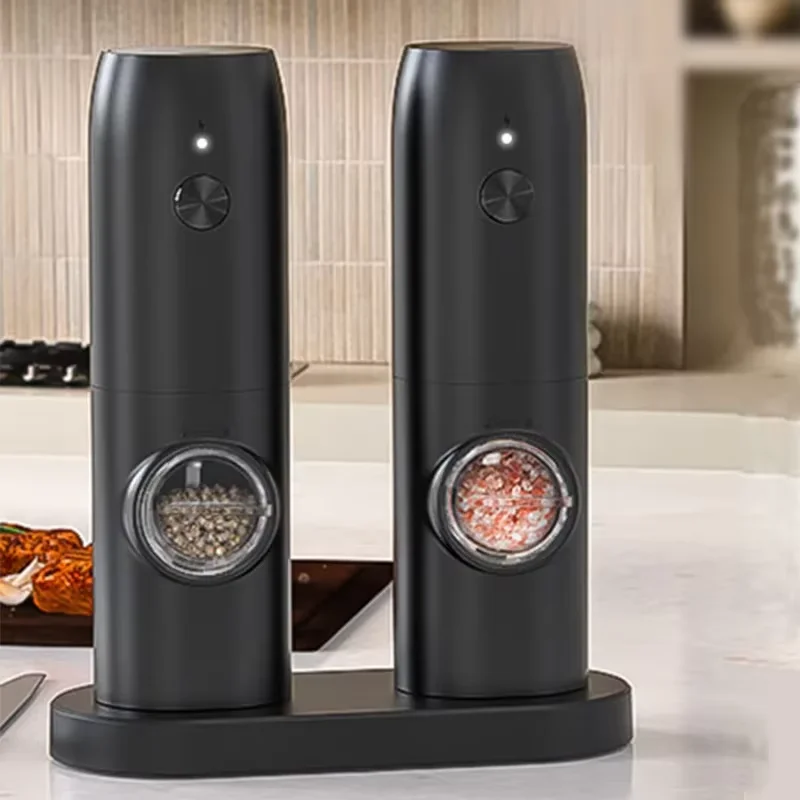 Adroksová elektrická soľ a mlynček na korenie, nastaviteľná hrubosť, nabíjateľná mlynček, batéria USB port napájaná, domáca kuchyňa G G