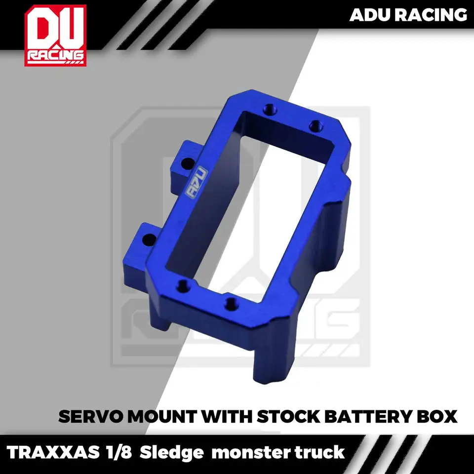 Adu Racing Servo Mount CNC 7075-T6 Hliník pre Traxxas 1/8 sánky