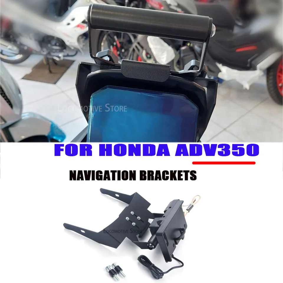 ADV 350 Držitelia navigátora mobilných telefónov 2023 pre Honda Adv350 Anti-Shake Monitor Base Base Motorcycle Navigation Držiak GPS Podpora GPS